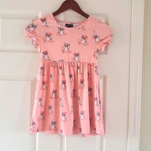 Girls Peach Owl Print Dress size 6